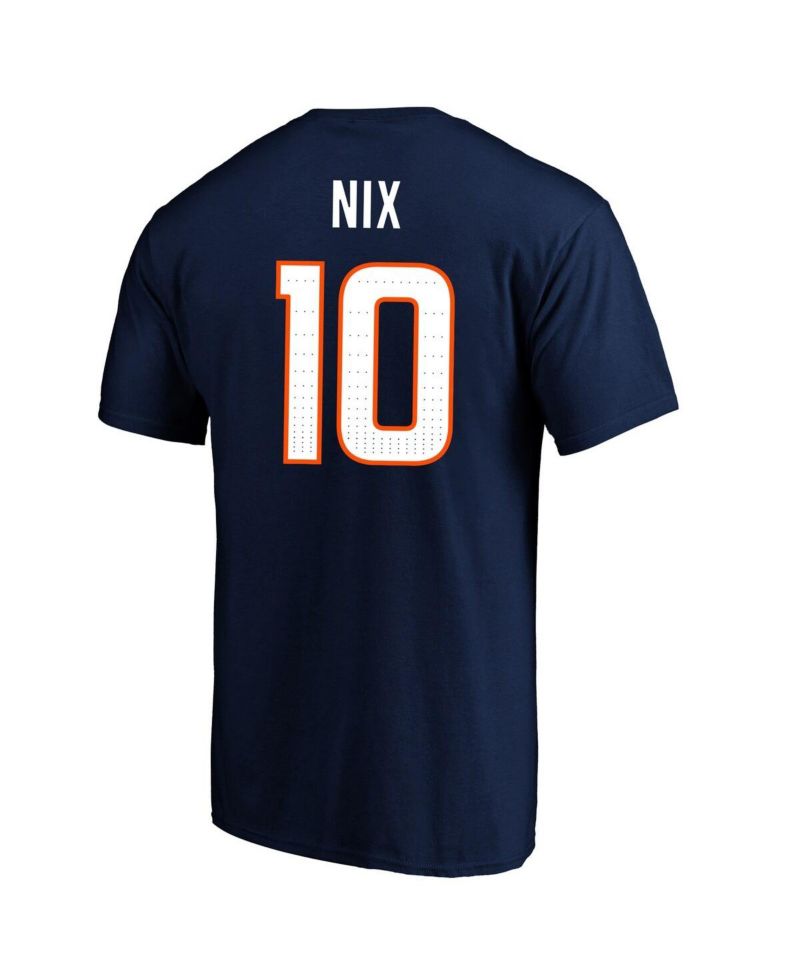 Men's Bo Nix Navy Denver Broncos Big & Tall Player Name & Number T-Shirt