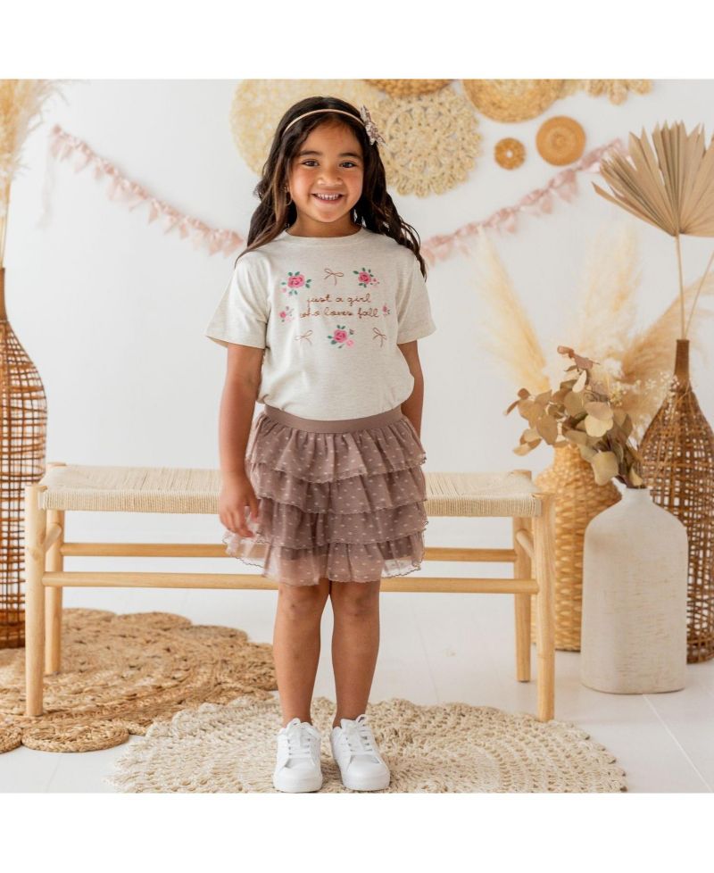 Little Girls Just A Fall Girl Short Sleeve T-Shirt