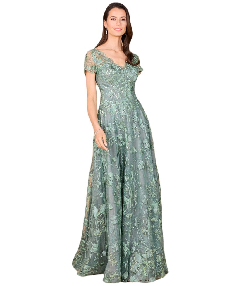 Women's Tonal Lace Ballgown