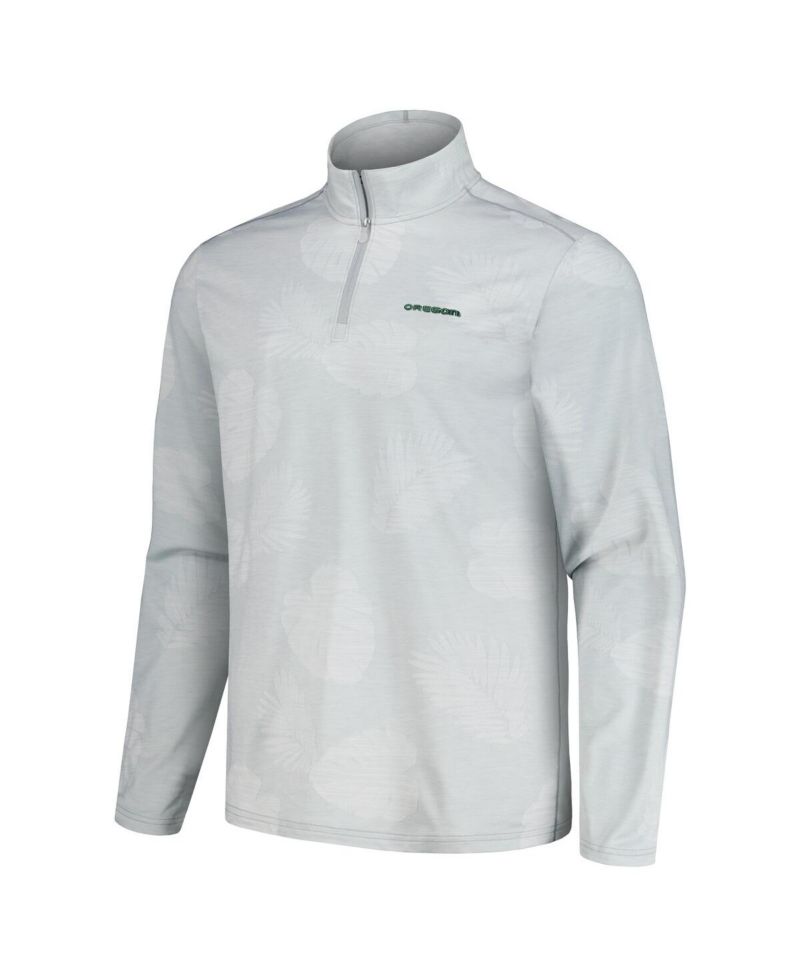 Men's Gray Oregon Ducks Delray Frond IslandZone Half-Zip Jacket