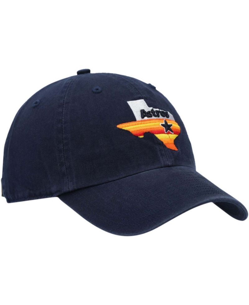 Men's Navy Houston Astros 1984 Logo Cooperstown Collection Clean Up Adjustable Hat
