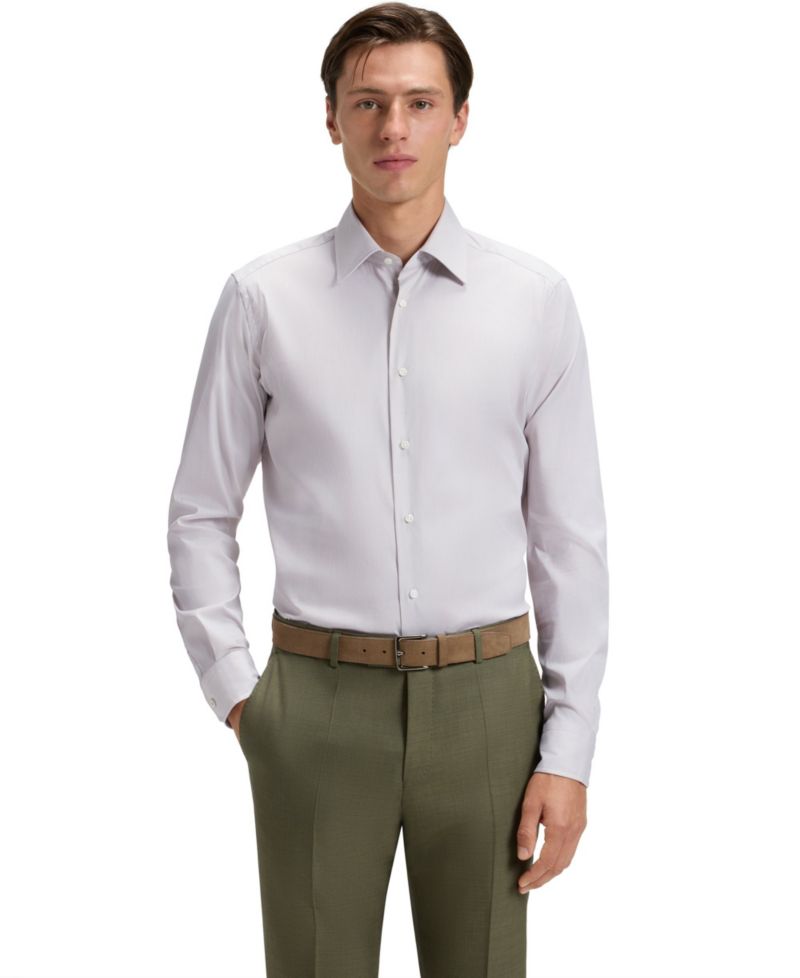 Men's Italian-Made Cotton Blend Dress Shirt