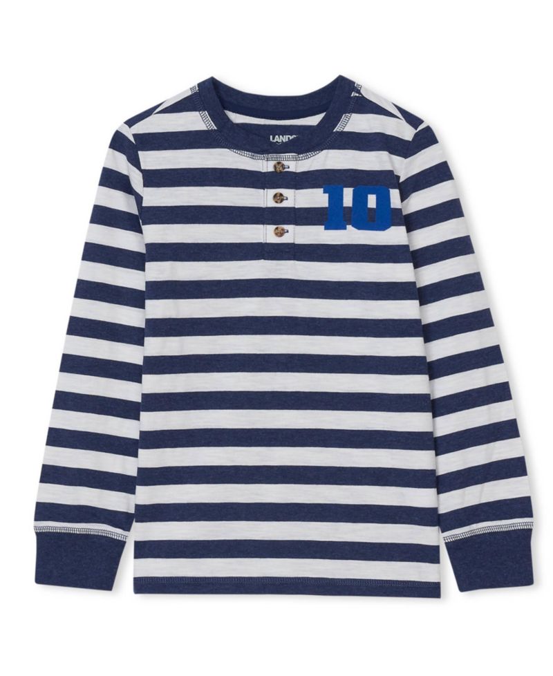 Boys' 4-20 Long-Sleeve Striped Raglan Henley