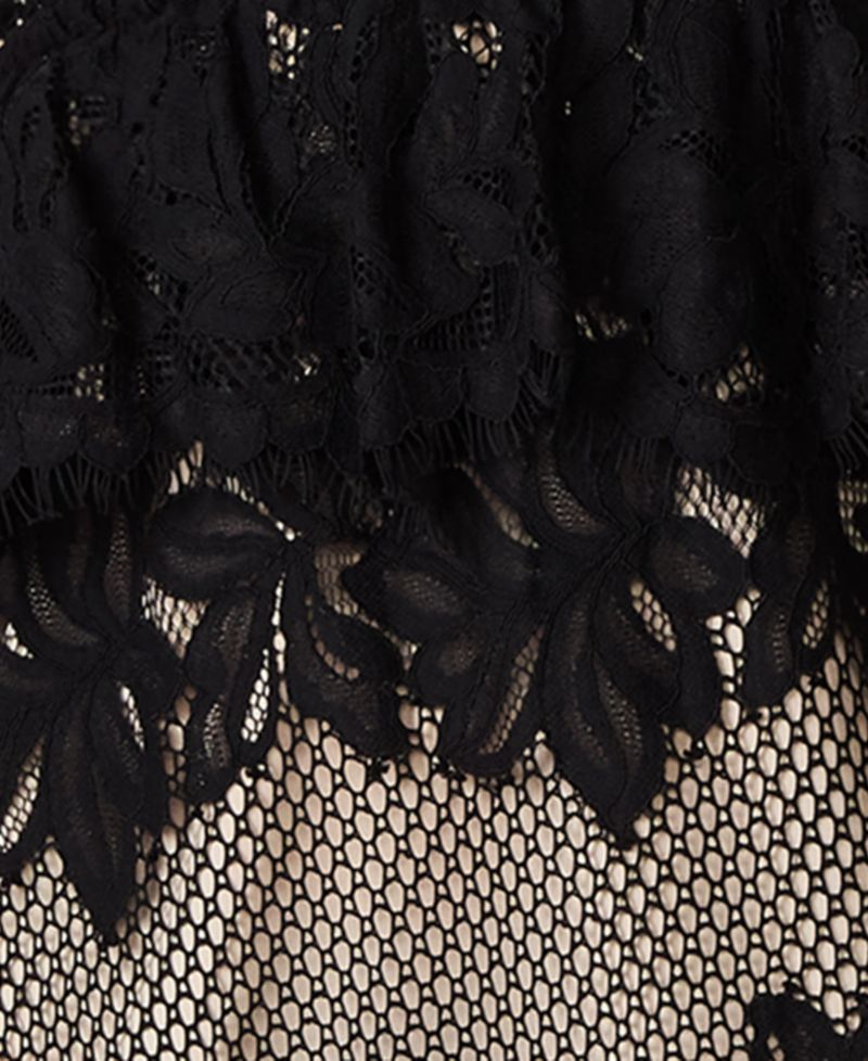 V-Neck Peplum Lace Dress