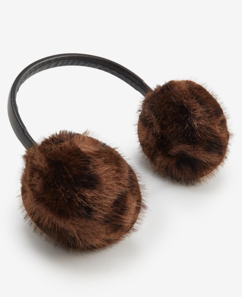 Women's Leopard-Print Faux-Fur Earmuffs