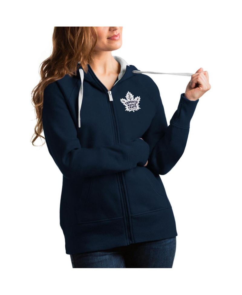 Women's Navy Toronto Maple Leaf's Victory Full-Zip Hoodie