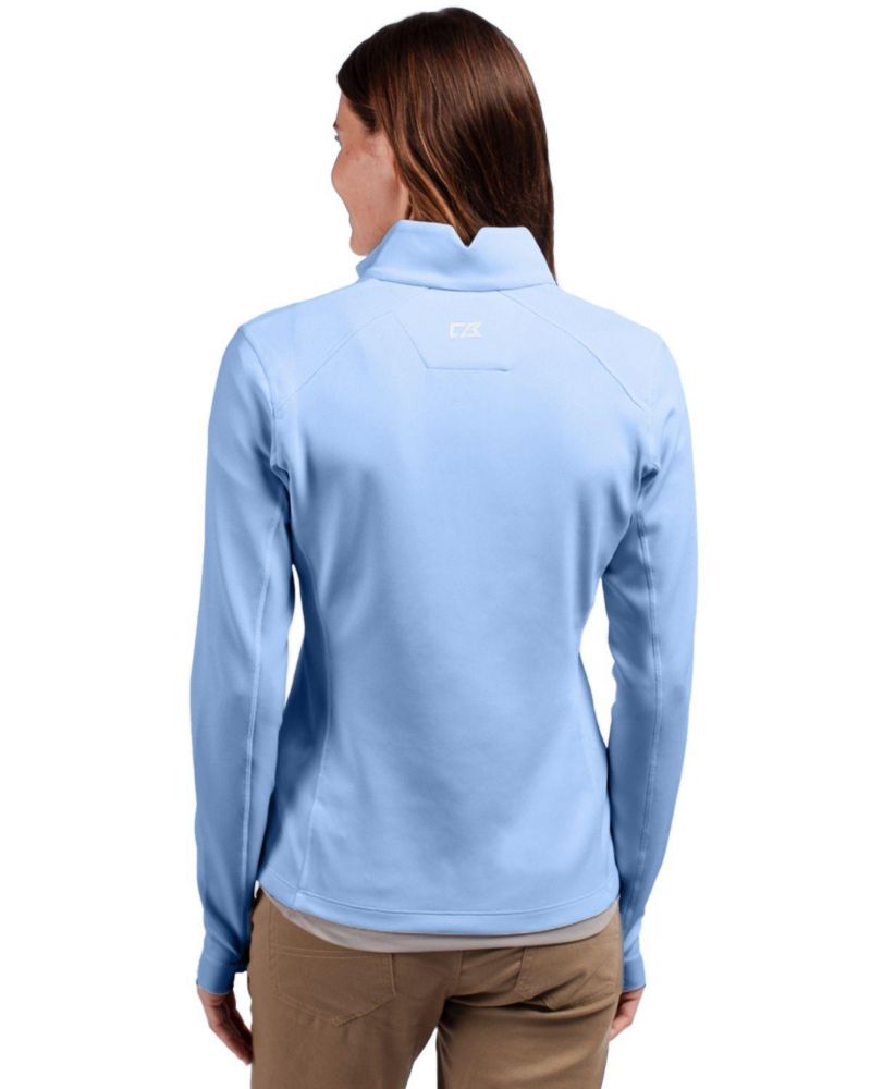 Women's Cutter and Buck Traverse Stretch Eco Quarter Zip Pullover