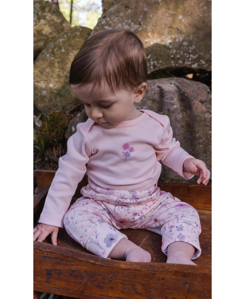 Baby Girls' Evolutive Pull-On Floral-Print Pants