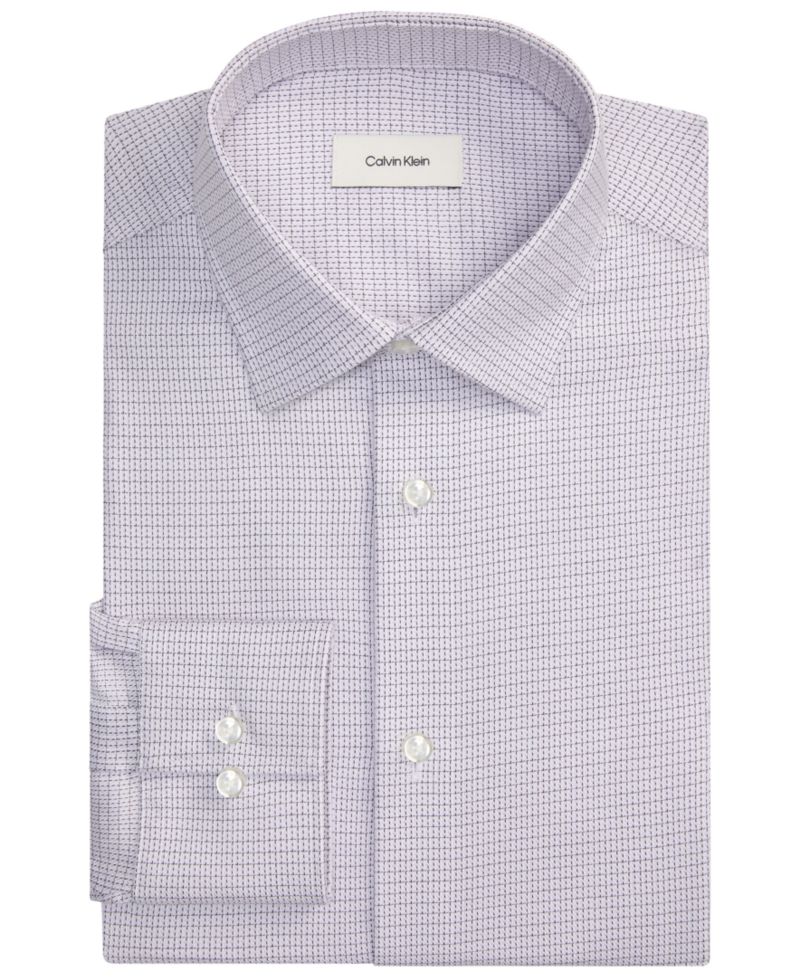 Men's Cotton Stretch Slim-Fit Dress Shirt