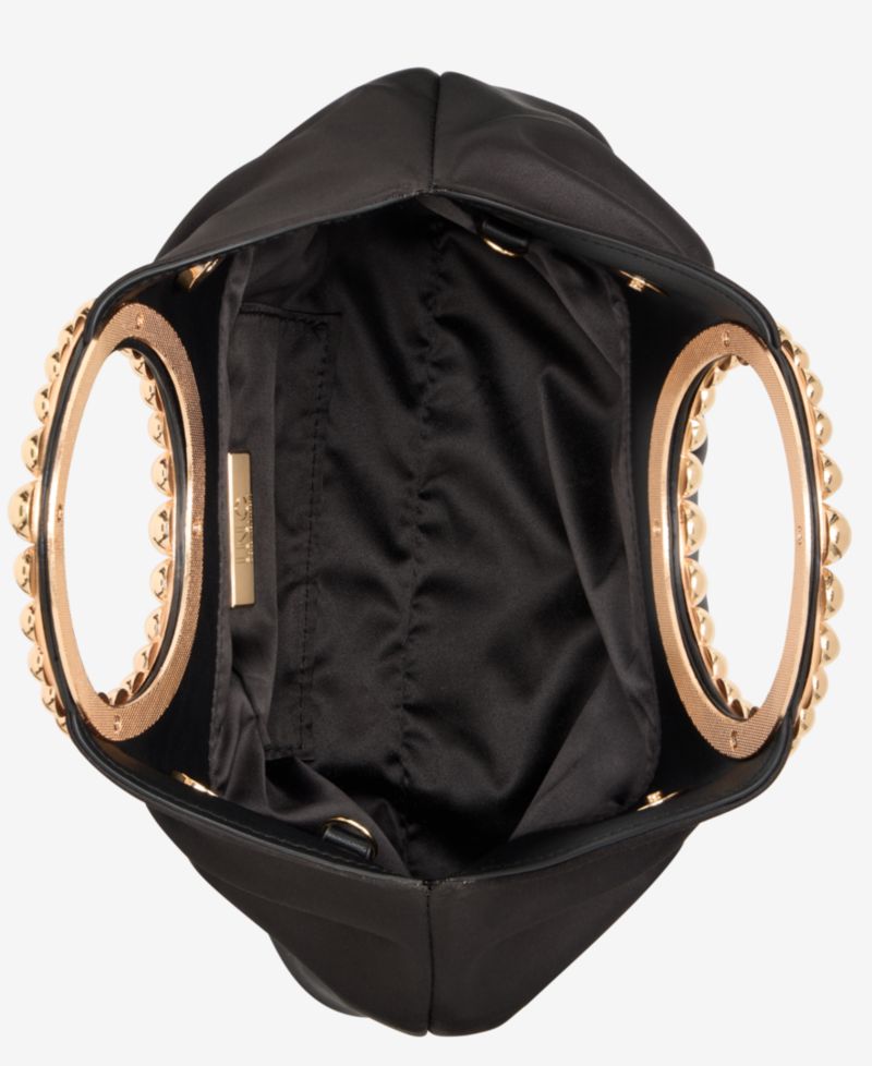 Ring Handle Satin Clutch