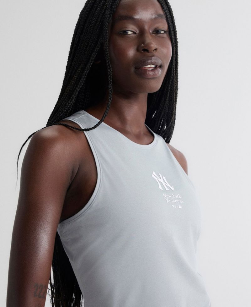 Women's Gray New York Yankees Clutch Tank Top