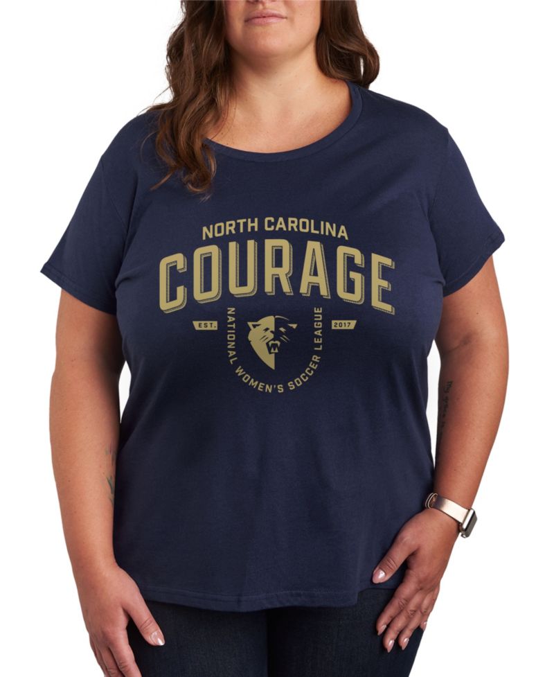 Plus Size Trendy North Carolina Courage Graphic Crew Neck T-Shirt