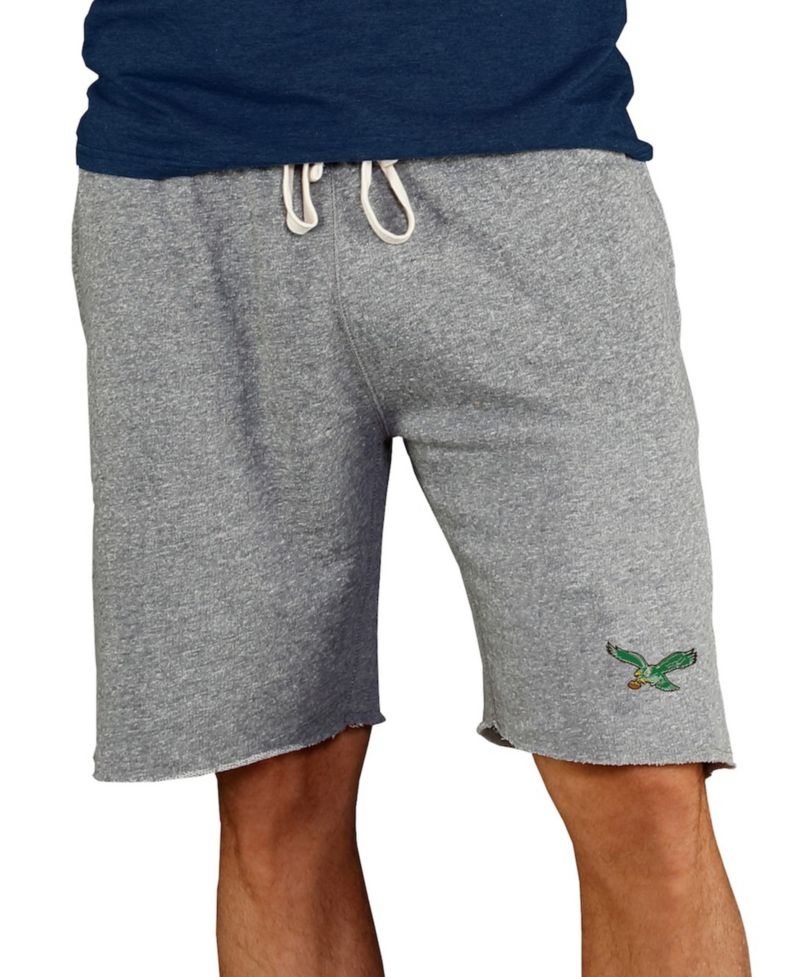 Men's Gray Philadelphia Eagles Throwback Logo Mainstream Terry Shorts