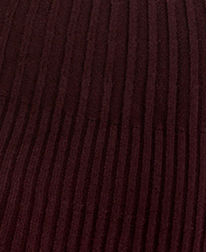 Juniors' Mock-Neck Ribbed Asymmetric-Hem Midi Sweater Dress