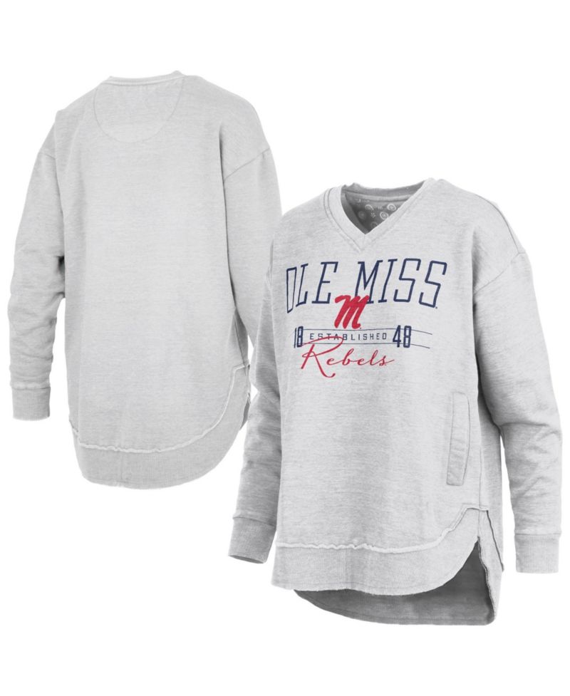 Women's Ole Miss Rebels Marcus East Hall Poncho V-Neck Fleece Sweatshirt