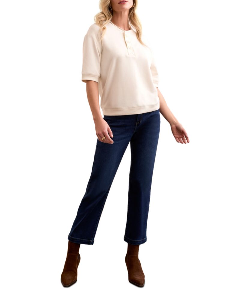 Women's Soft Touch French Terry Henley Top