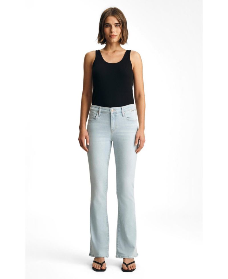 Women's Molly Mid Rise Bootcut Bootcut In Bleached Flex Blue