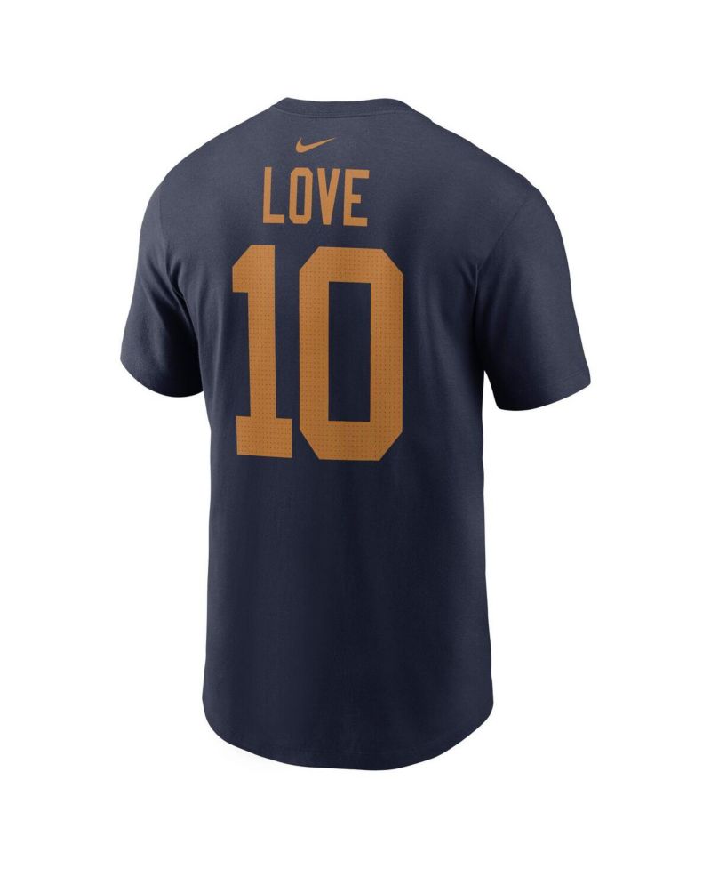 Men's Jordan Love Navy Green Bay Packers The 1923 Classic Name & Number T-Shirt