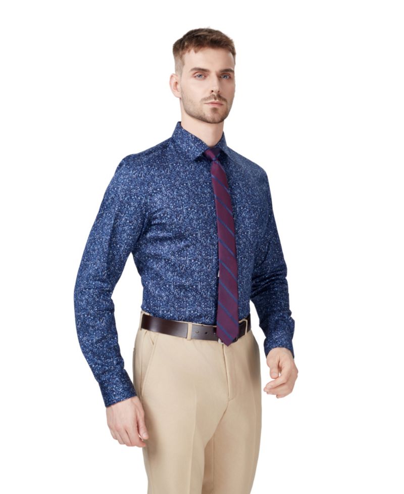 Men's Slim-Fit Remo Floral Dress Shirt