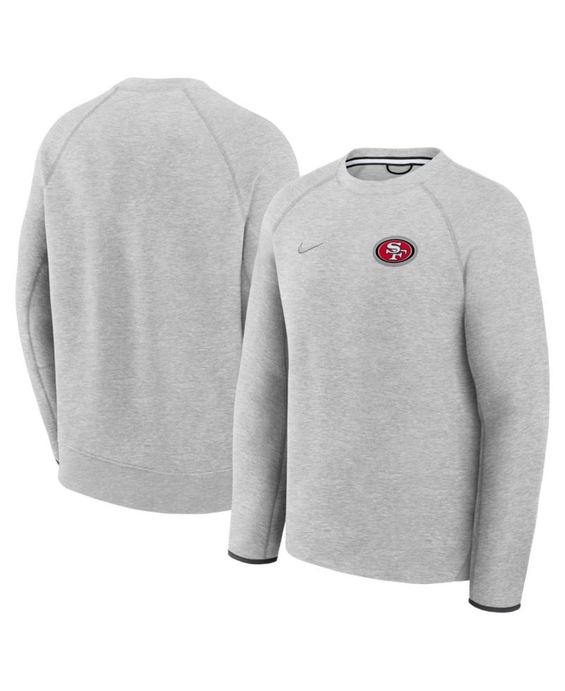 Men's Heather Gray San Francisco 49ers Tech Fleece Raglan Sweatshirt