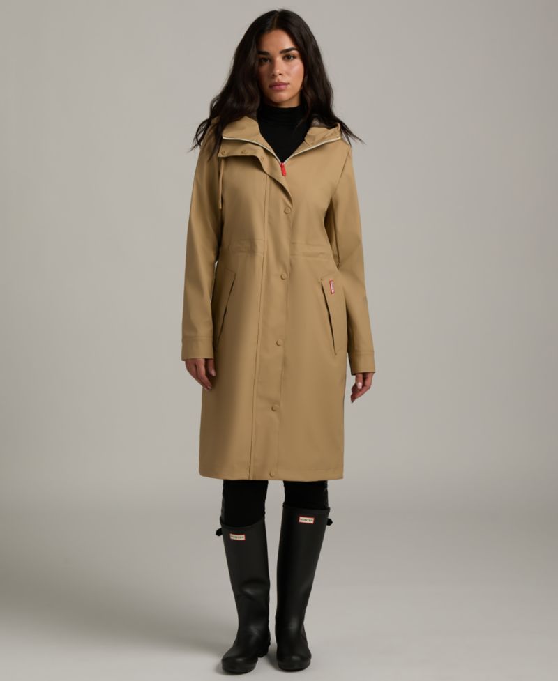 Women's Darcy Hooded Long Rubberized Anorak Coat