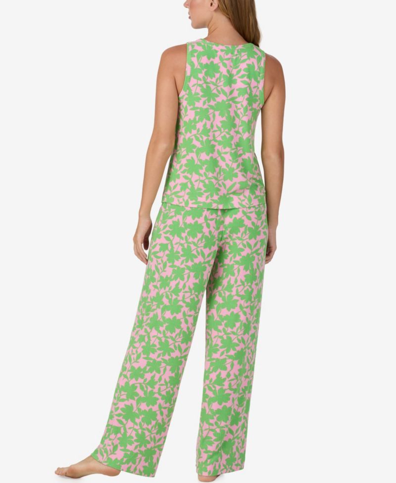 Women's Sleeveless Tank Top and Long Pajama Pants, 2-Piece Set
