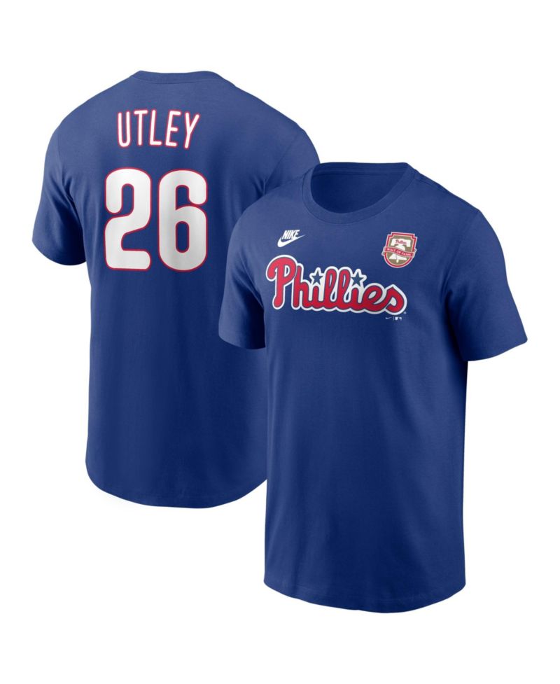 Men's Chase Utley Royal Philadelphia Phillies Wall of Fame Name & Number T-Shirt