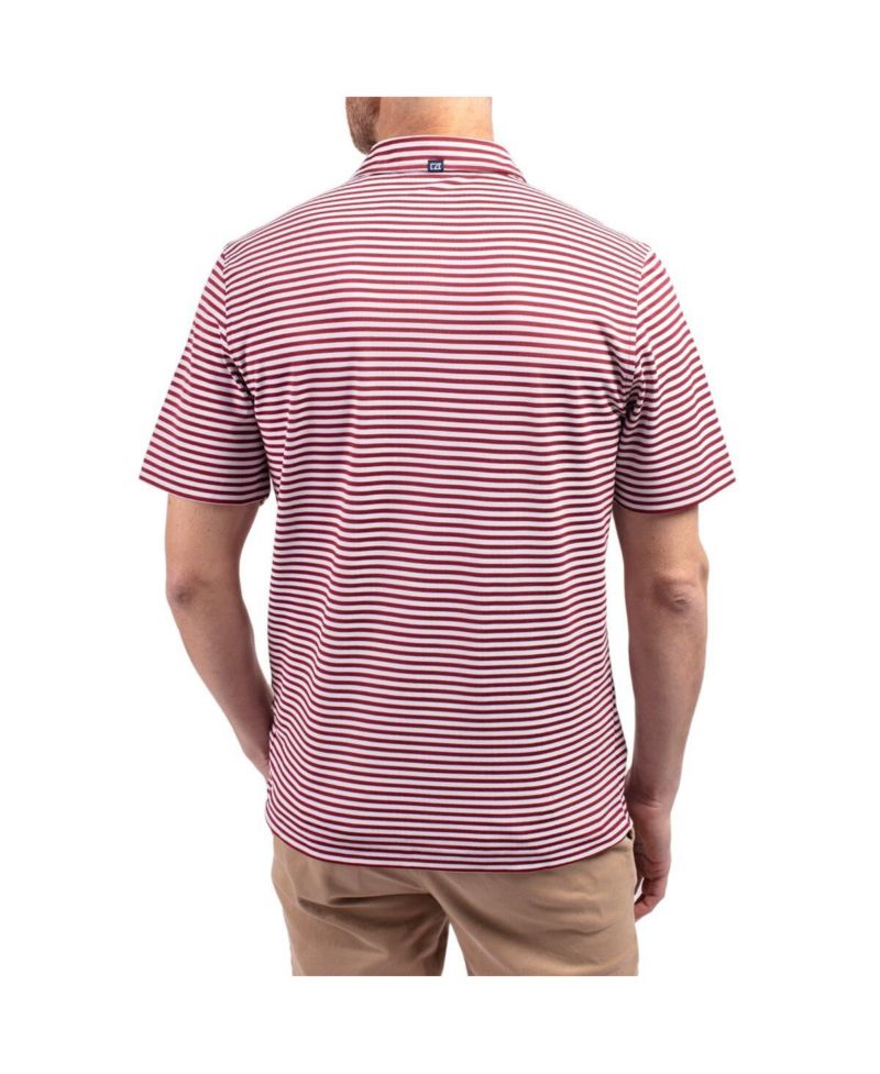 Men's Garnet South Carolina Gamecocks Virtue Eco Pique Stripe DryTec Polo Shirt