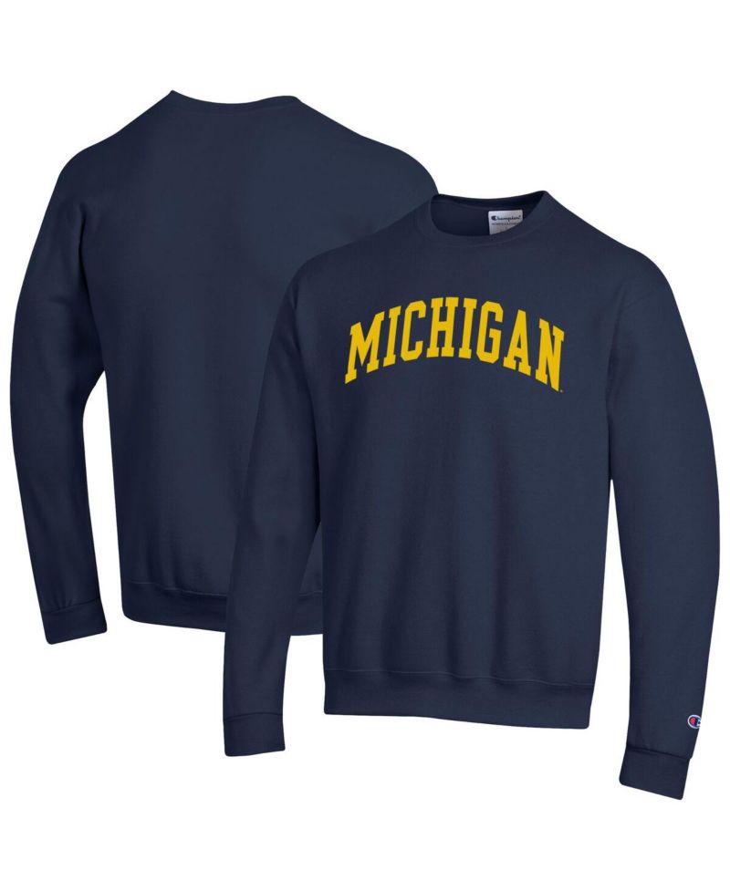 Men's Maize Michigan Wolverines Basic Arch Fleece Pullover Sweatshirt