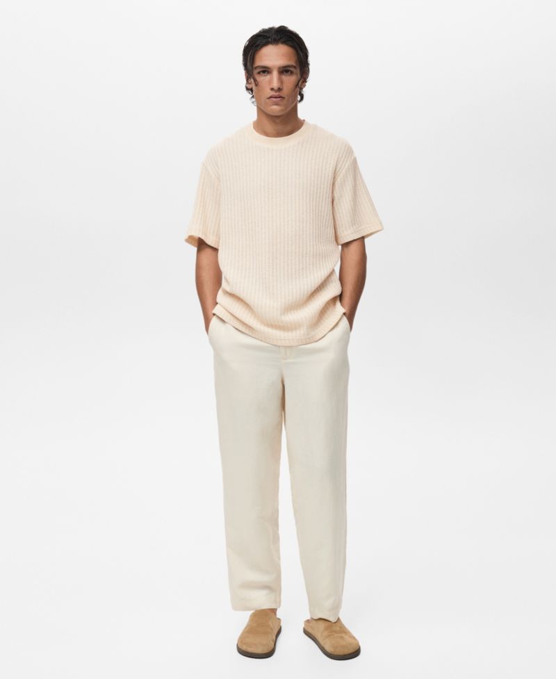 Men's Ribbed Knit T-Shirt