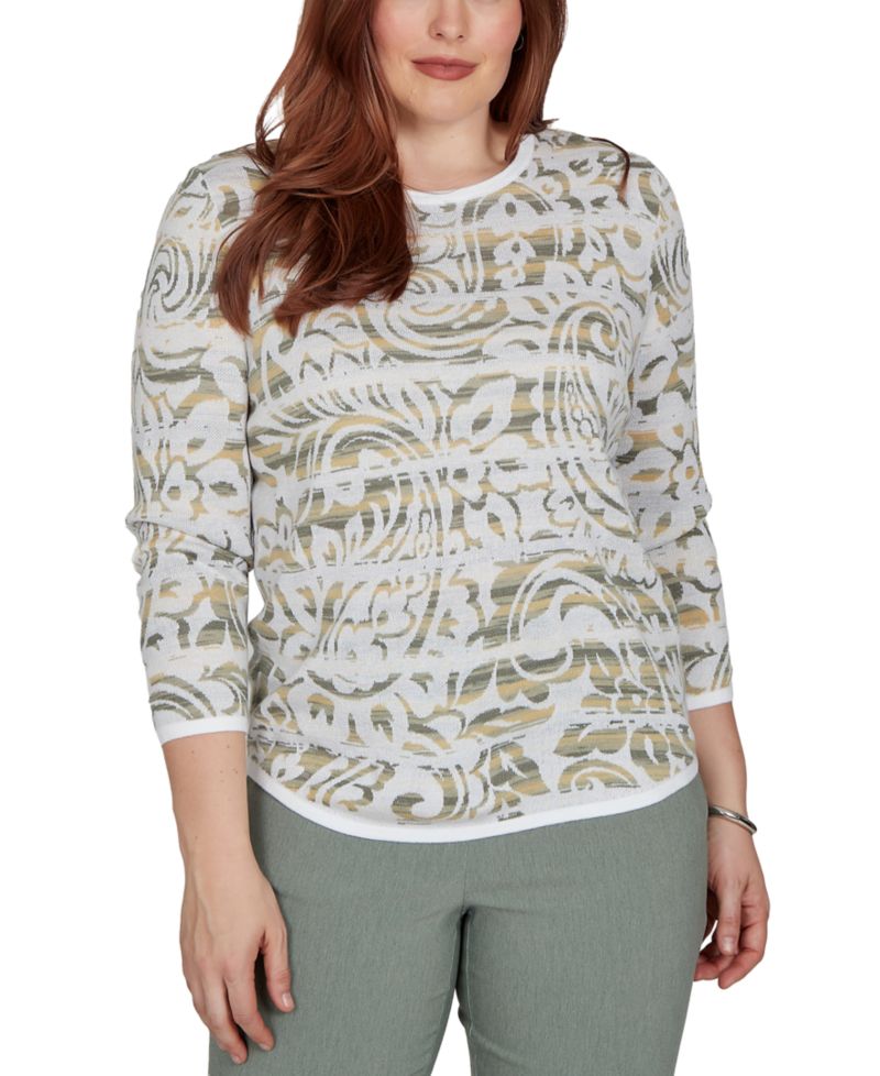 Women's Provence Paisley Stripe Spacedye Sweater