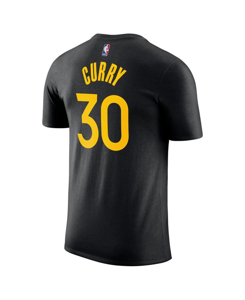 Men's Stephen Curry Black Golden State Warriors Statement Edition Name & Number T-Shirt