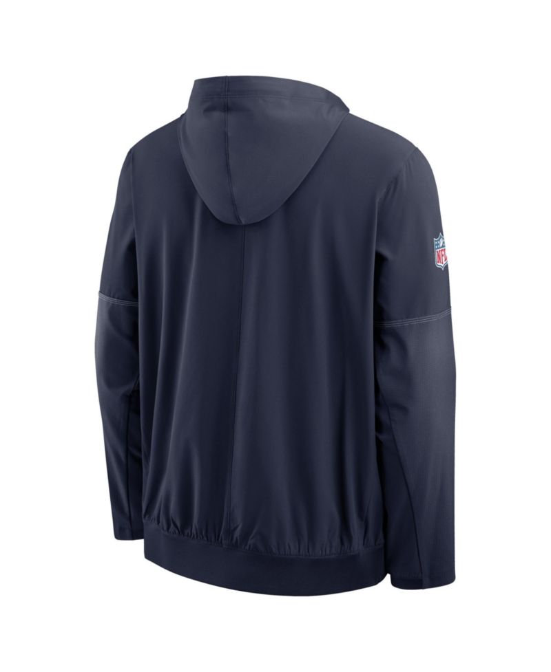Men's Navy Dallas Cowboys Sideline Broken Rules Alternate Anorak Half-Zip Hoodie