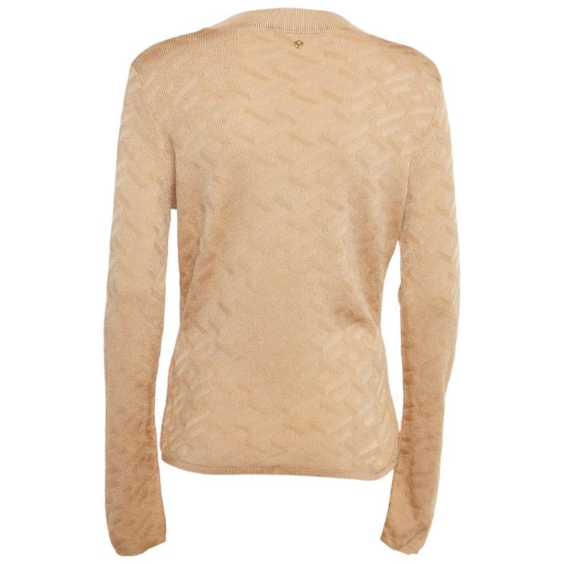 Women's Dark Beige Rib Knit Sweater