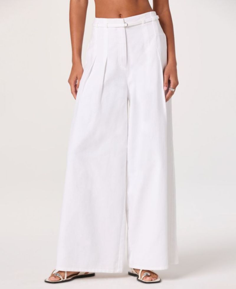 Women's Aiden High-Rise Wide-Leg Woven Pants