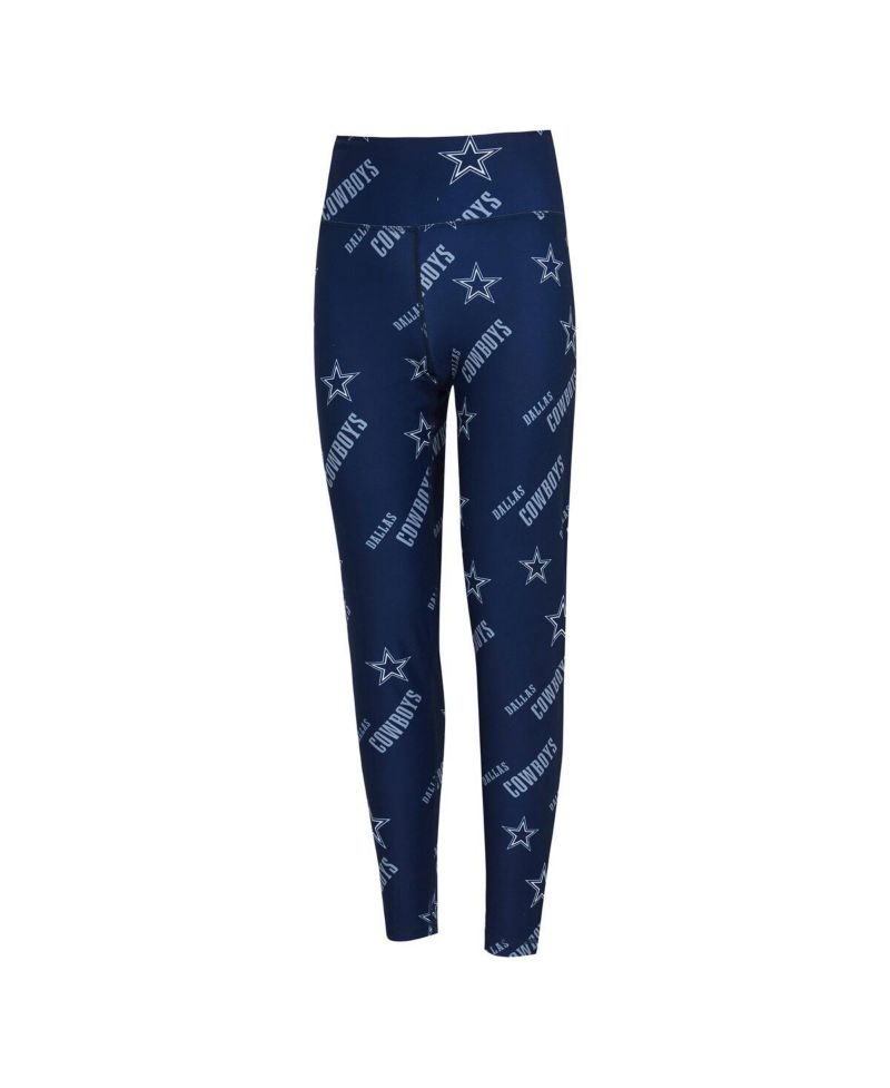 Women's Navy Dallas Cowboys Breakthrough Allover Print Knit Sleep Leggings