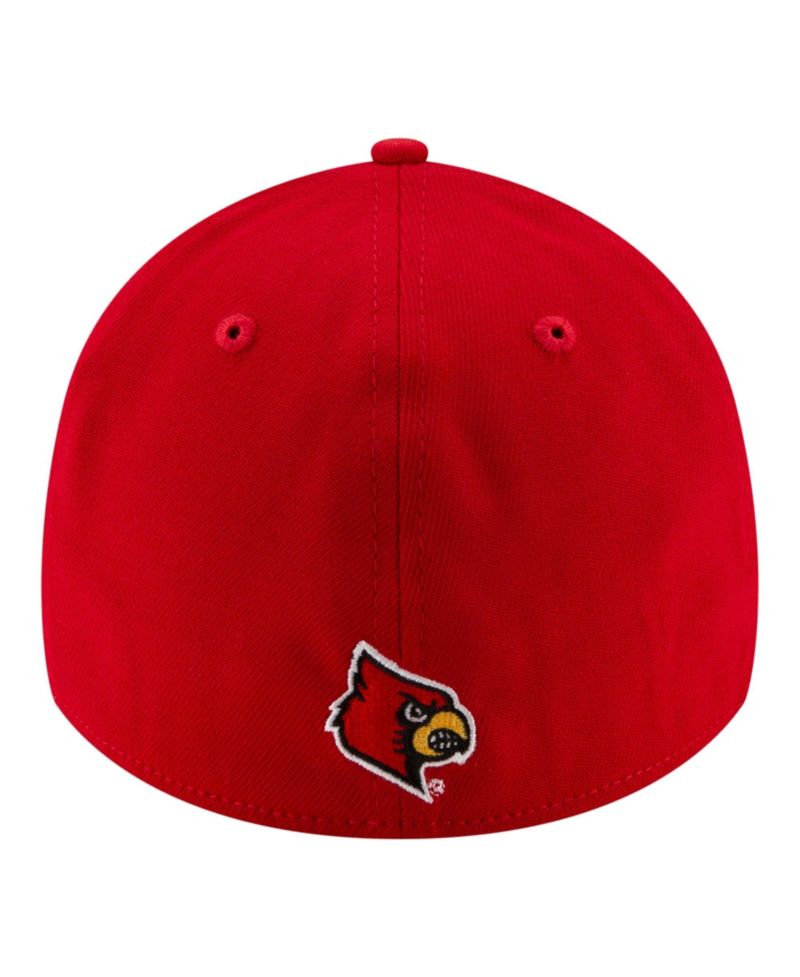Men's Red Louisville Cardinals Team Classic 39THIRTY Flex Hat