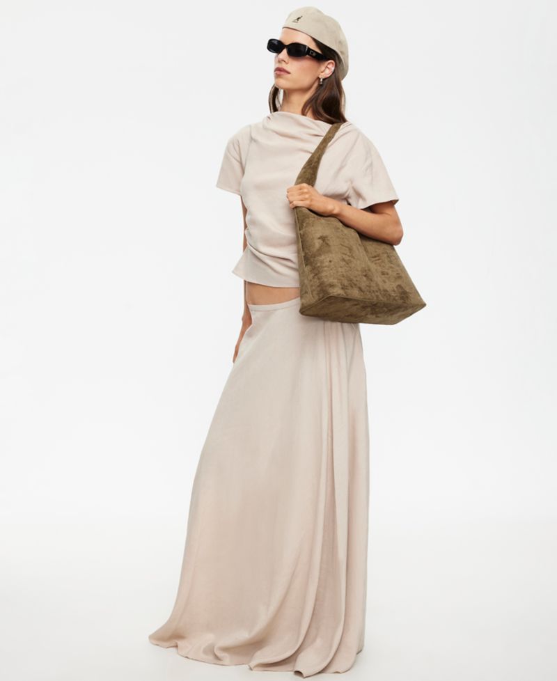 Women's Linen Halcyon Short-Sleeve Asymmetric Top