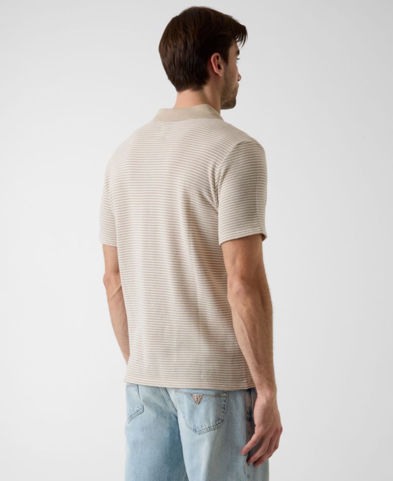Men's Hunter Stripe Knit Short-Sleeve Polo Shirt
