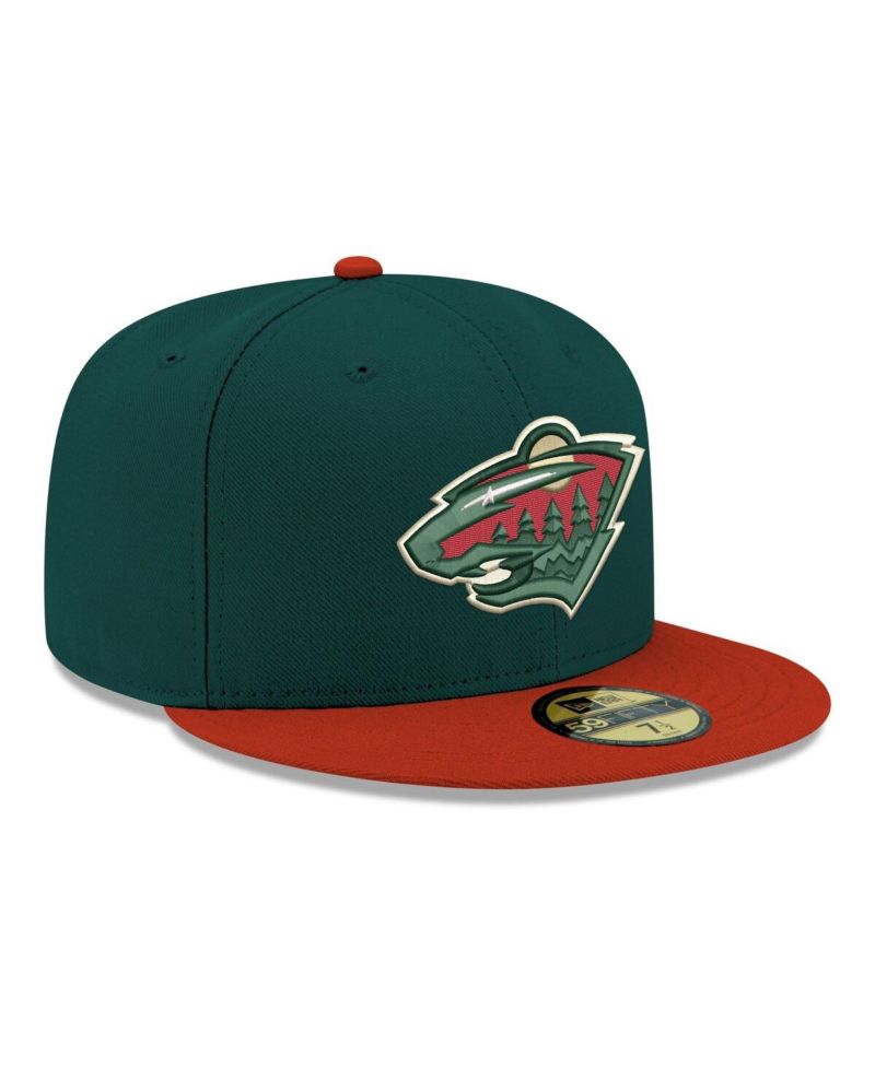 Men's Green Minnesota Wild Core Logo Two-Tone 59FIFTY Fitted Hat