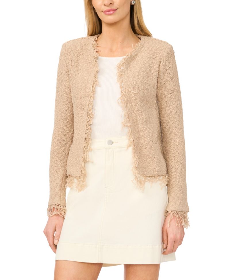 Women's Fringe Cropped Pull-On Jacket
