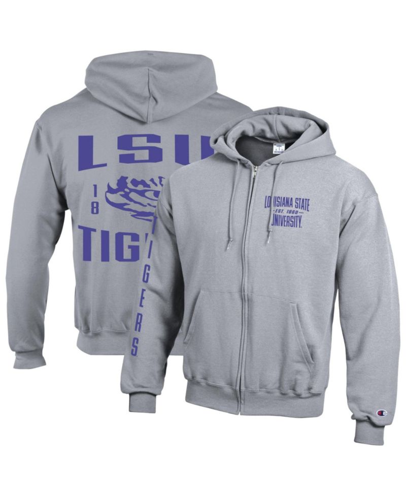 Men's LSU Tigers Varsity Powerblend Full-Zip Graphic Fleece Hoodie