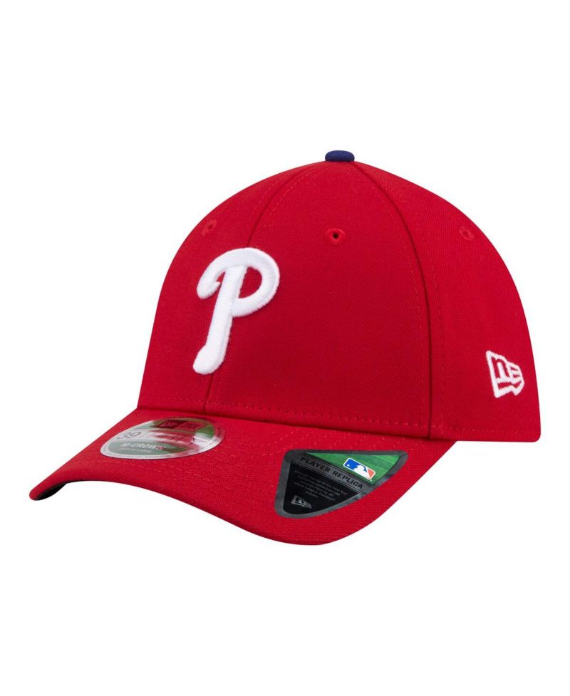 Men's Red Philadelphia Phillies Player Replica 39THIRTY M-Crown Flex Hat