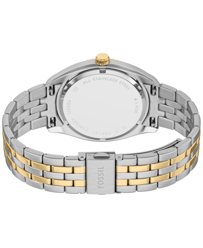 Men's Campbell Three-Hand Day-Date Two-Tone Stainless Steel Watch, 42mm