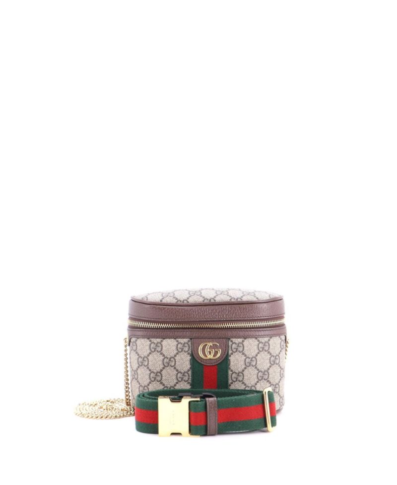 Small Ophidia Chain Belt Bag GG Coated Canvas