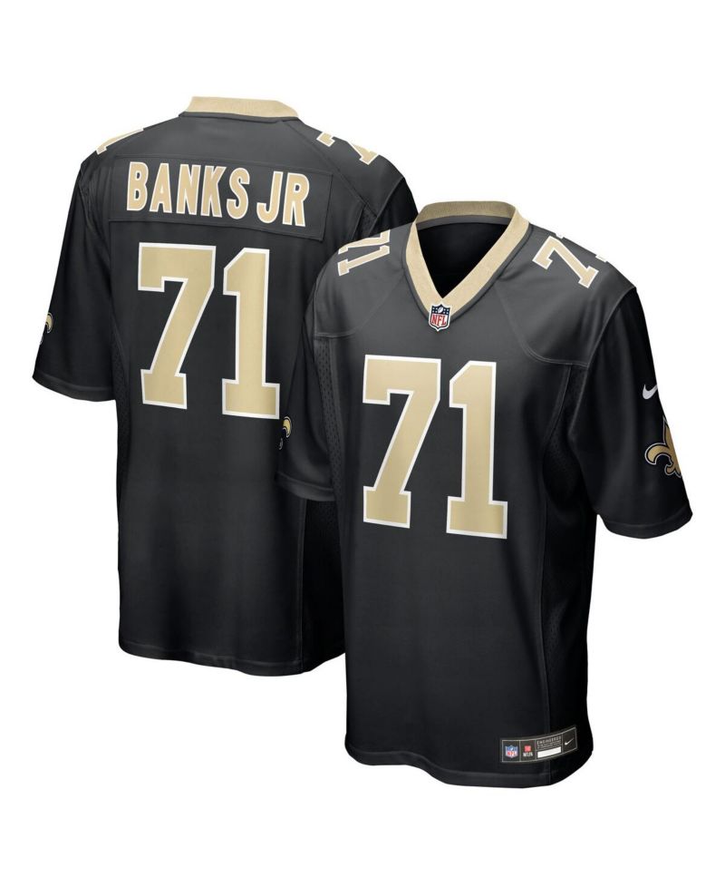 Men's Kelvin Banks Jr. Black New Orleans Saints 2025 NFL Draft First Round Pick Game Jersey