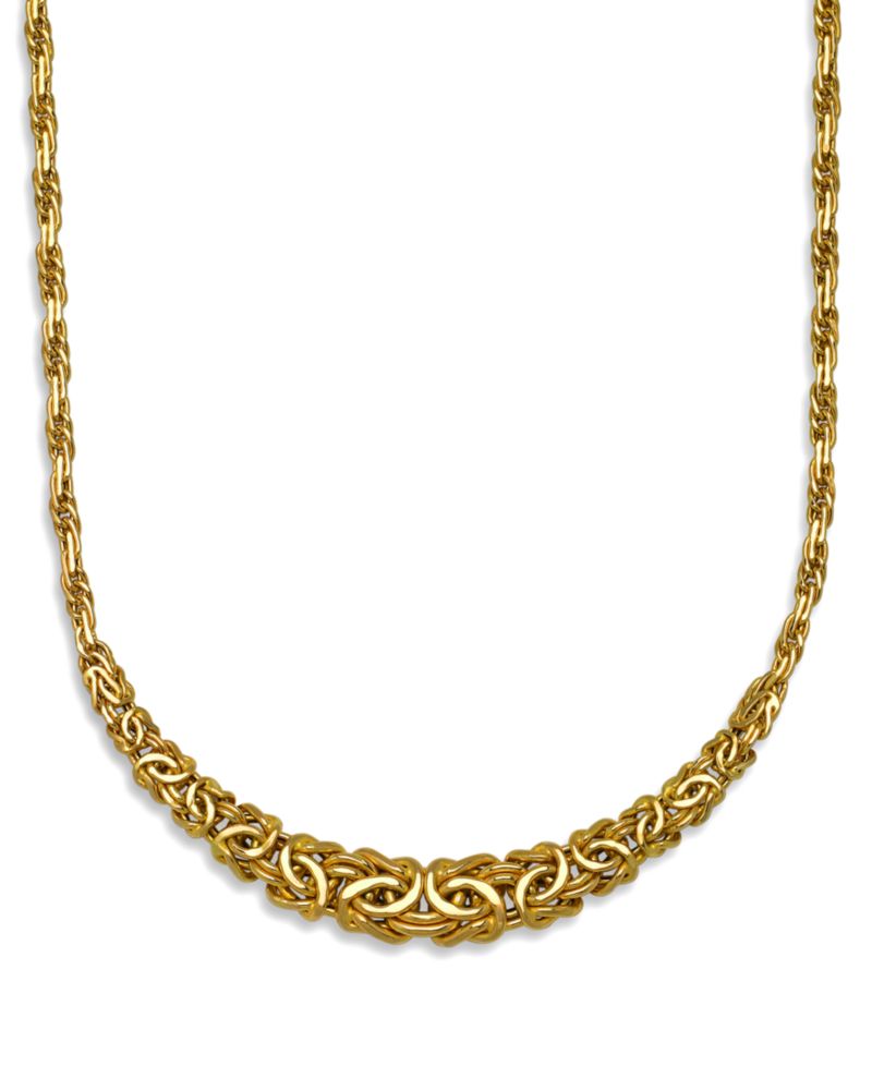 17" Byzantine Necklace in 14k Gold
