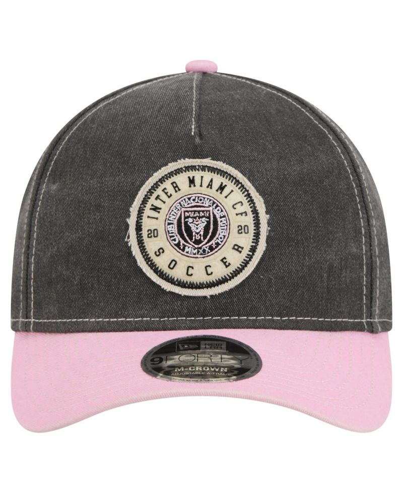 Men's Black Inter Miami CF Jersey Hook 9FORTY Adjustable Hat