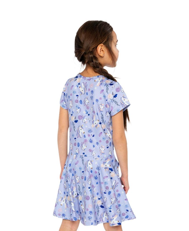 Little and Big Girl (6Y - 12Y) Short Sleeve Dress