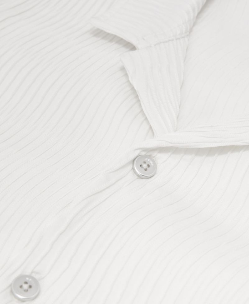 Men's Aleo Textured-Wave Cuban-Collar Shirt